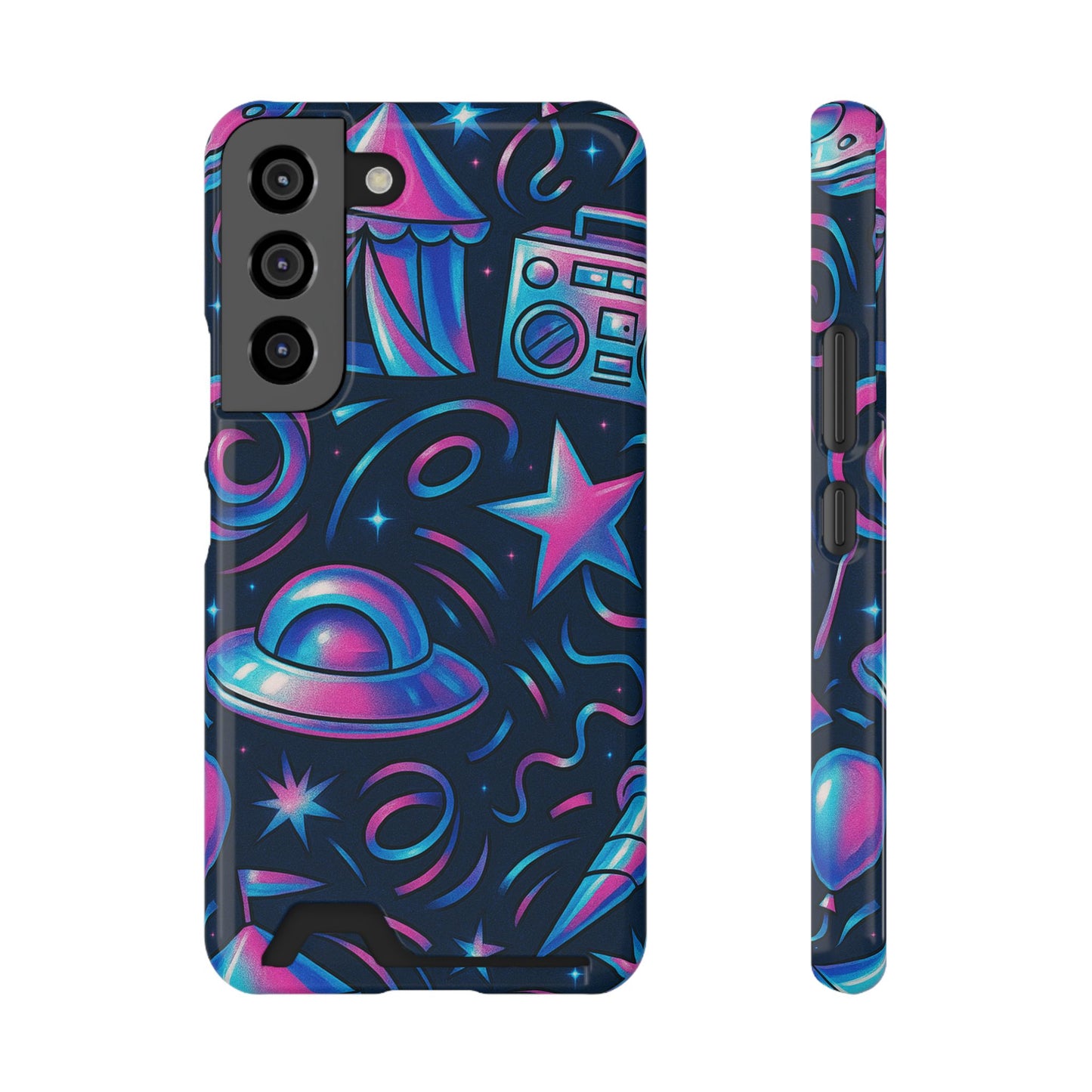 Cosmic Carnival • Samsung Galaxy S22 • Tough Case with Card Holder • Wireless Friendly