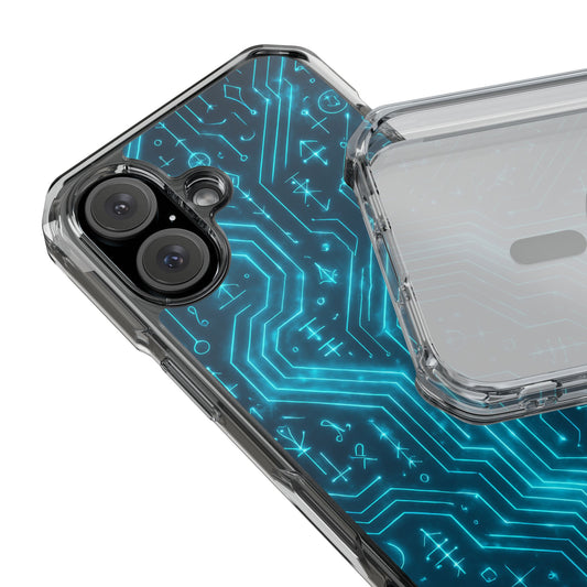 Circuit Glyph • Apple iPhone 16 • MagSafe® Clear Case