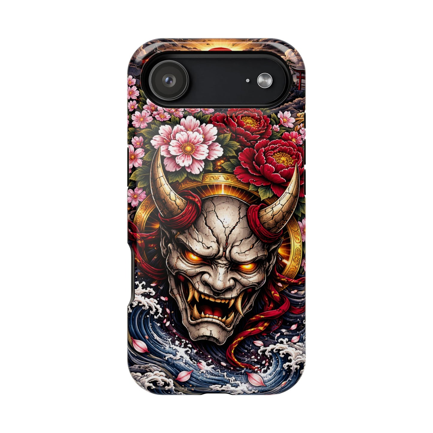 The Watcher – Crimson Discipline • Obsidian Irezumi™ • Apple iPhone 17 Pro • MagSafe Tough Case