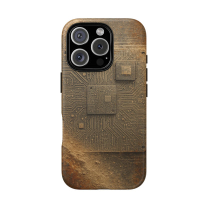 Sand Circuit • Apple iPhone 16 • MagSafe® Magnetic Tough Case