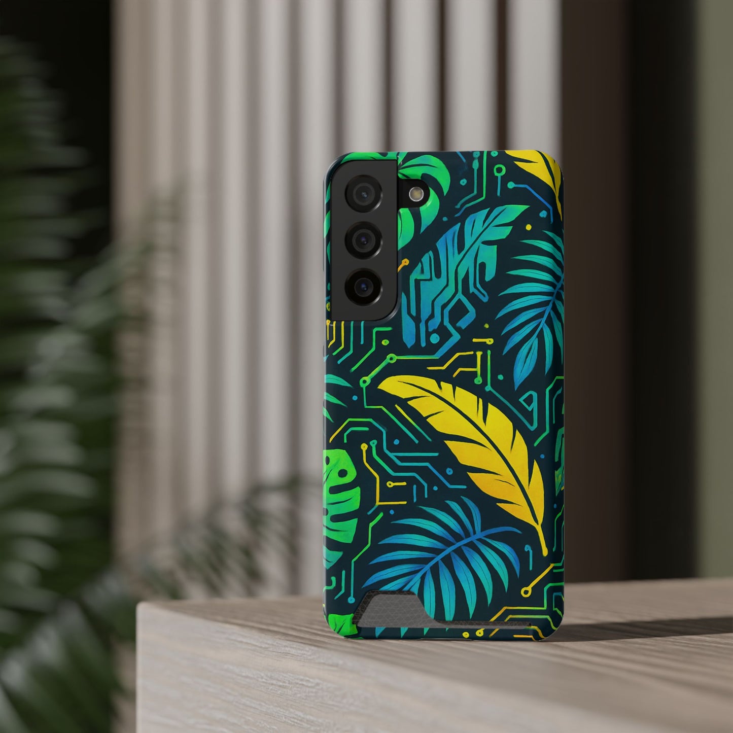 Cyber Tropics • Samsung Galaxy S22 • Tough Case with Card Holder • Wireless Friendly