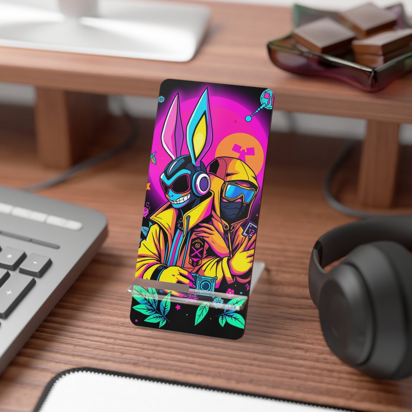 Signal Twins • Smartphone Display Stand tech accessory by Black Hat Pixels