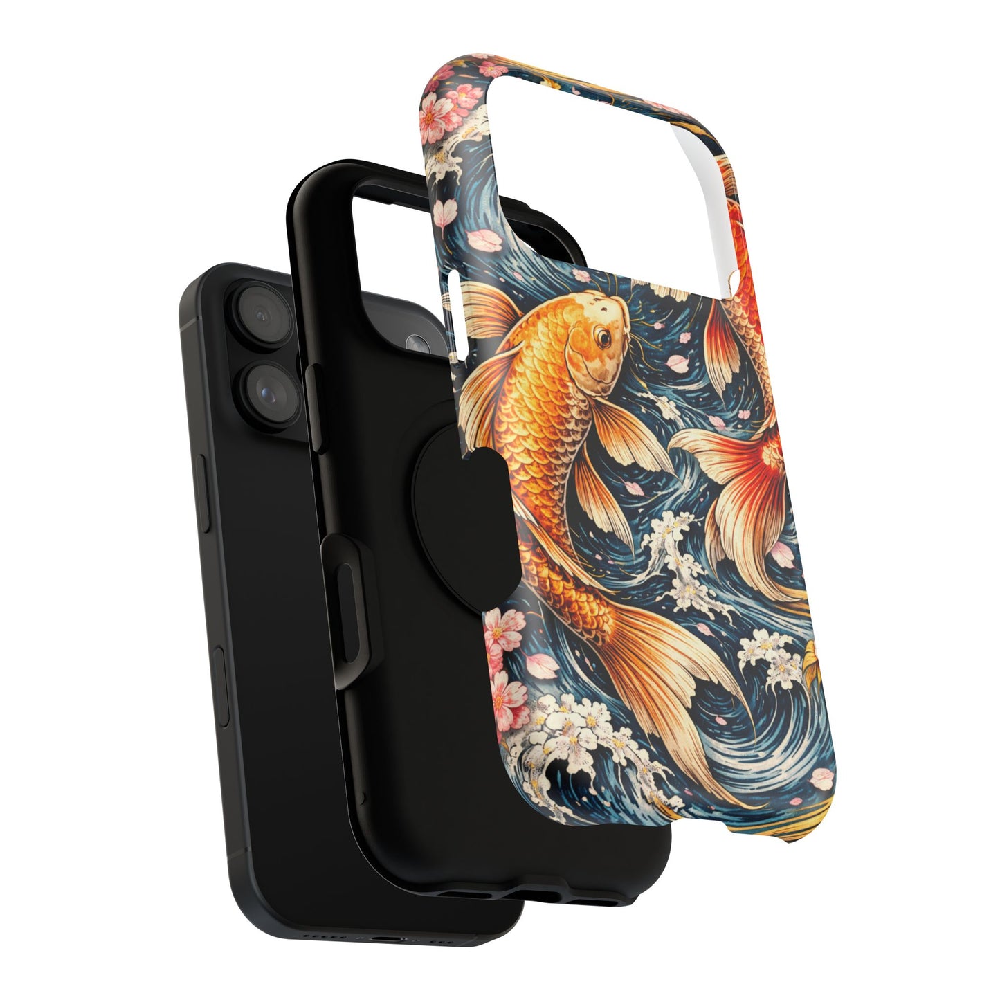 Crimson Current – Bound Reflection • Obsidian Irezumi™ • Apple iPhone 17 Pro • MagSafe Tough Case