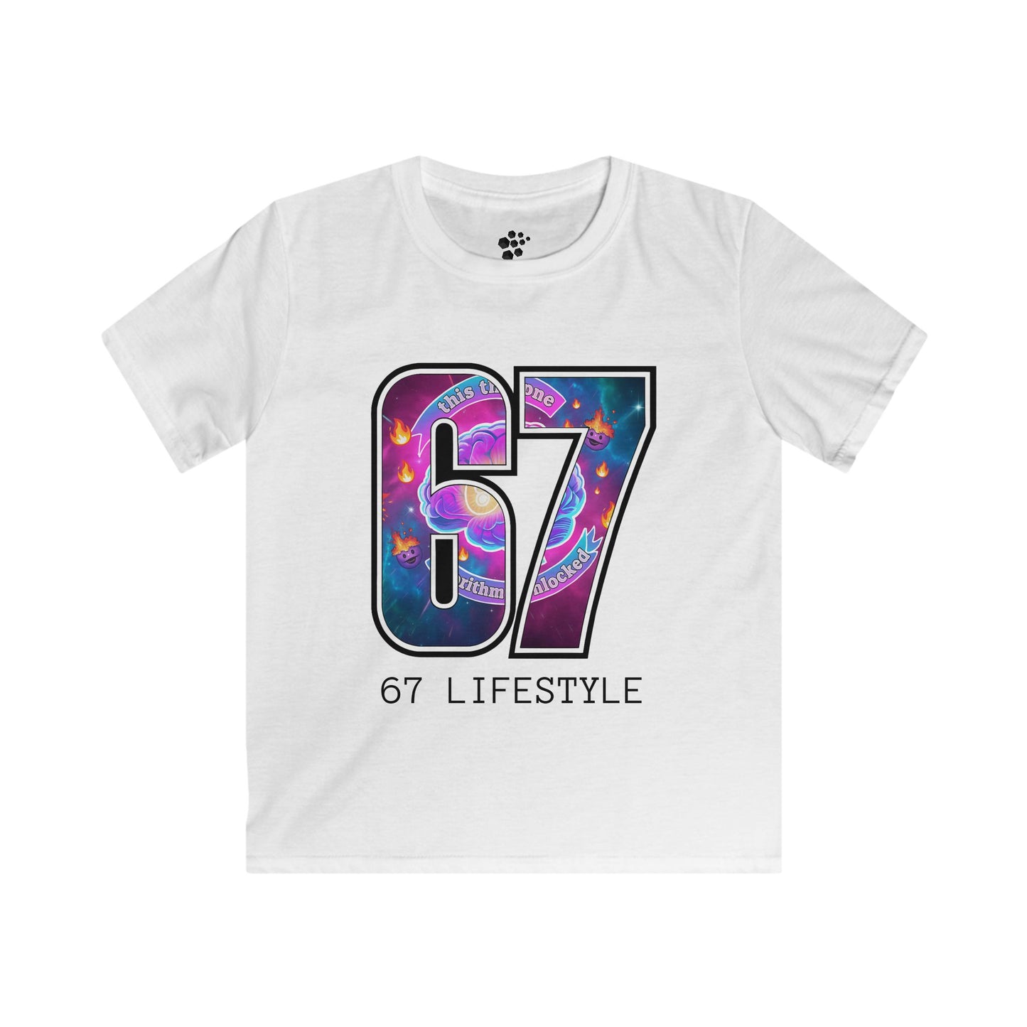 67 Lifestyle • Kids Soft Tee • Black Hat Pixels • Unisex apparel by Black Hat Pixels