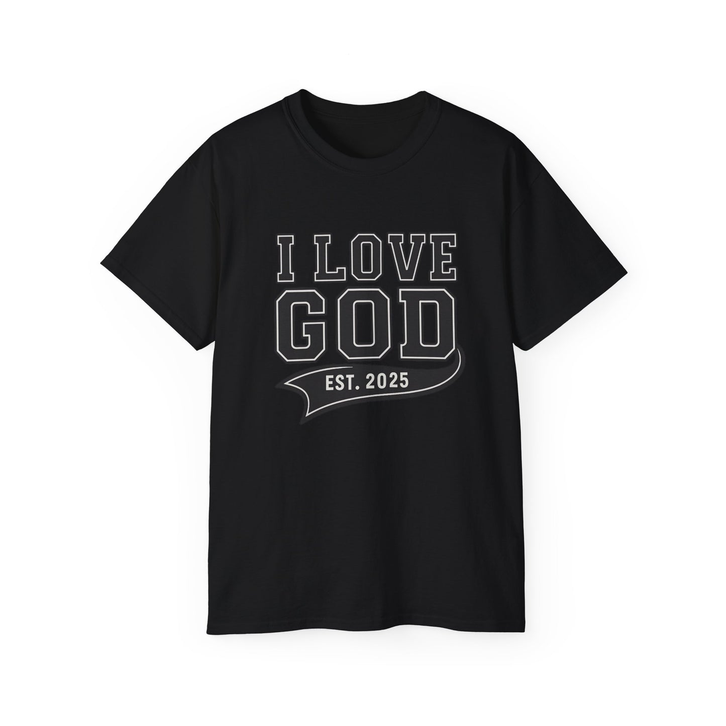 I Love God • Black Hat Pixels • T-Shirt