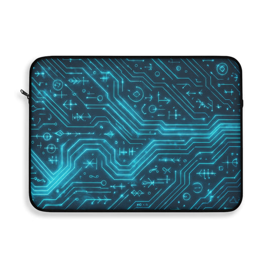 Circuit Glyph • Single Zipper Laptop Sleeve