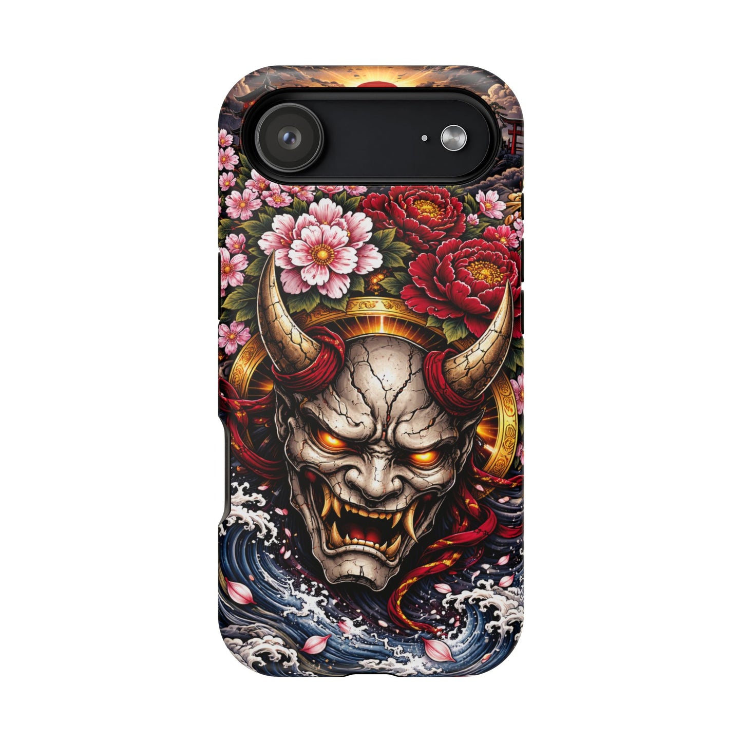 The Watcher – Crimson Discipline • Obsidian Irezumi™ • Apple iPhone 17 Pro • MagSafe Tough Case
