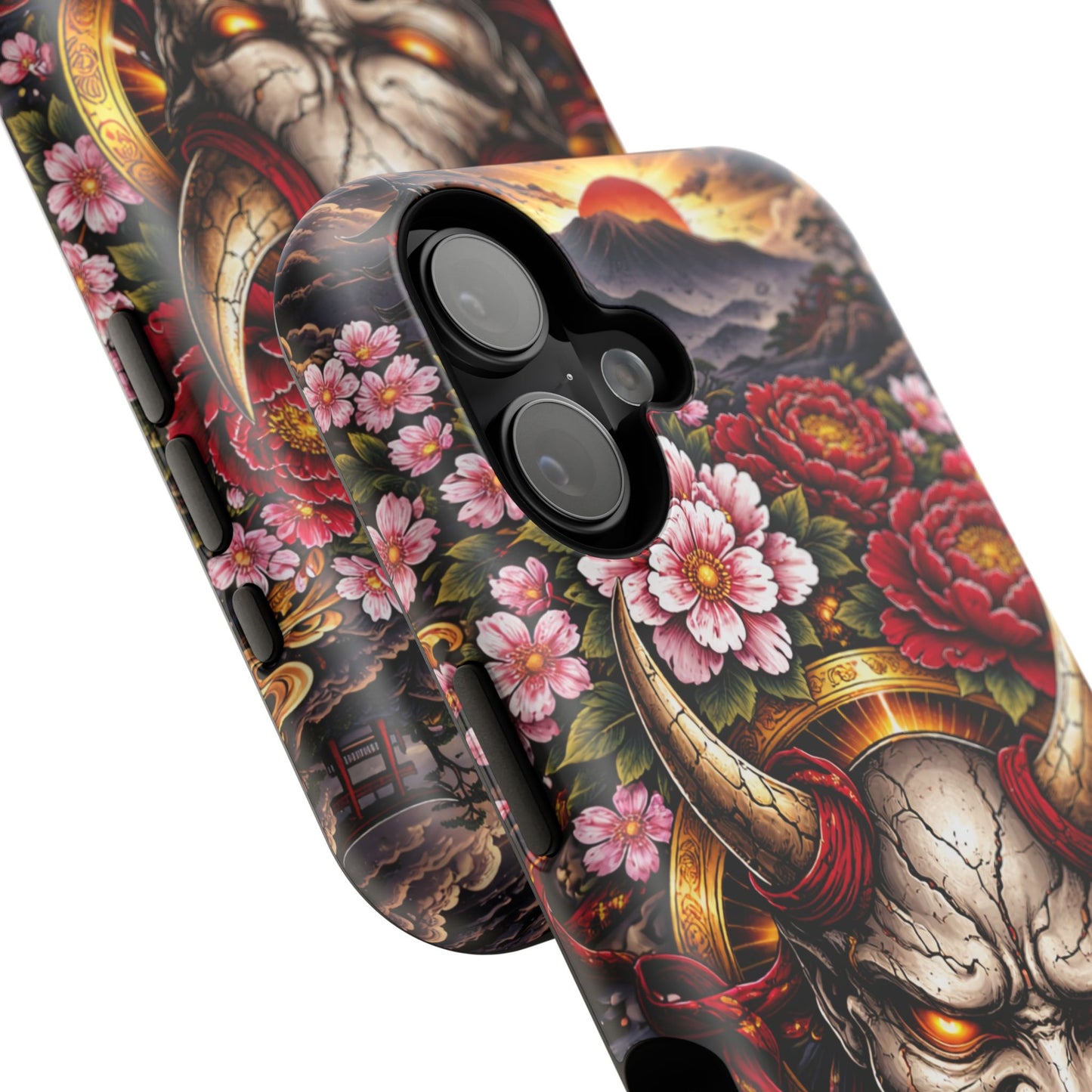 The Watcher – Crimson Discipline • Obsidian Irezumi™ • Apple iPhone 17 Pro • MagSafe Tough Case