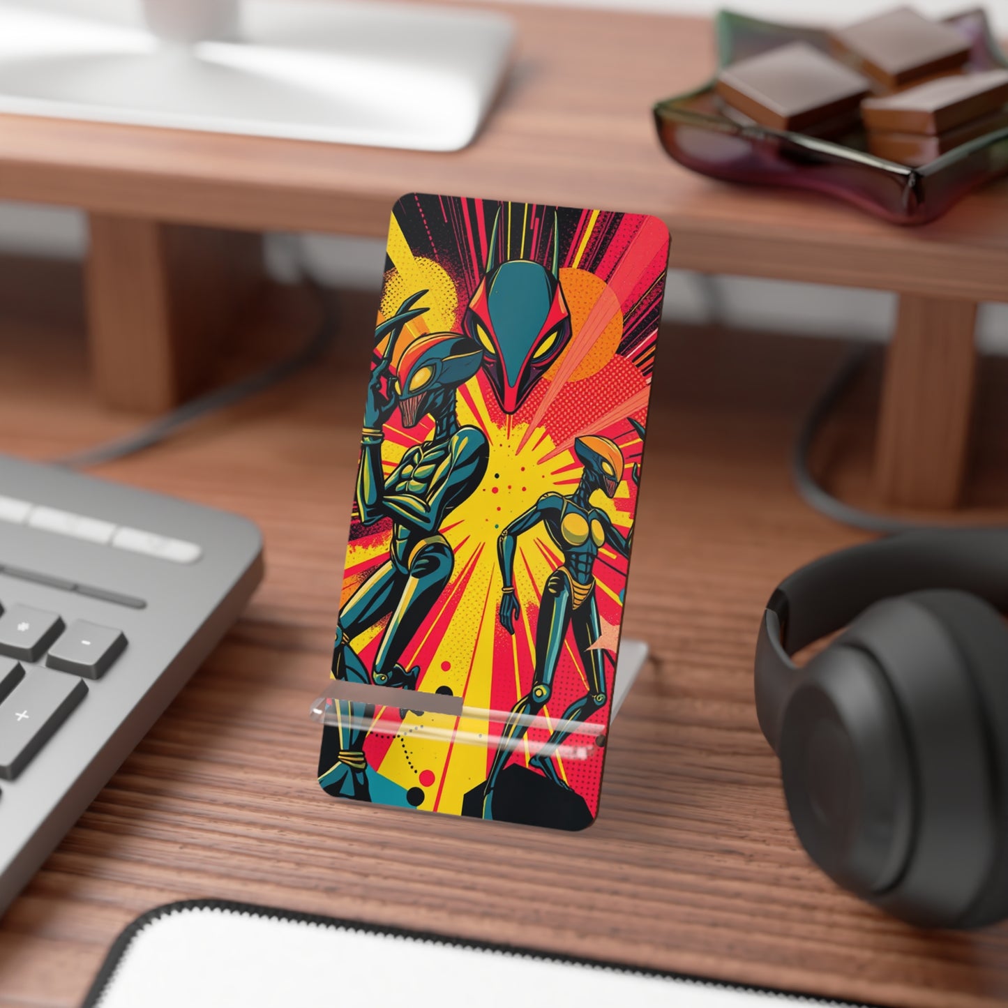 Signal Fang • Smartphone Display Stand tech accessory by Black Hat Pixels