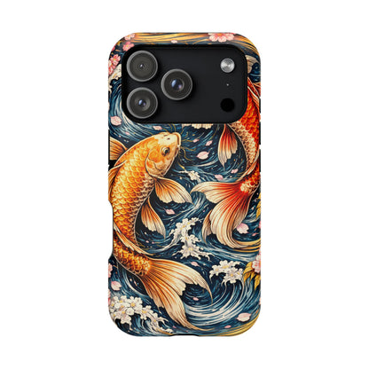 Crimson Current – Bound Reflection • Obsidian Irezumi™ • Apple iPhone 17 Pro • MagSafe Tough Case