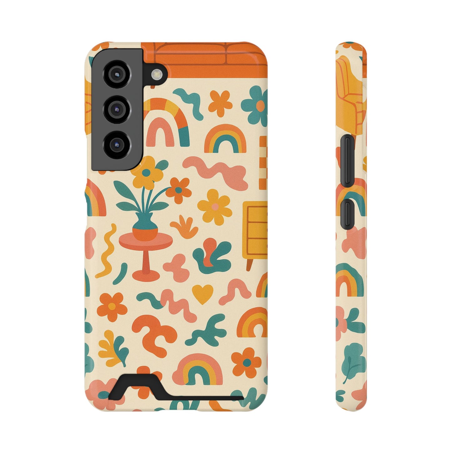 Dopamine Decor • Samsung Galaxy S22 • Tough Case with Card Holder • Wireless Friendly