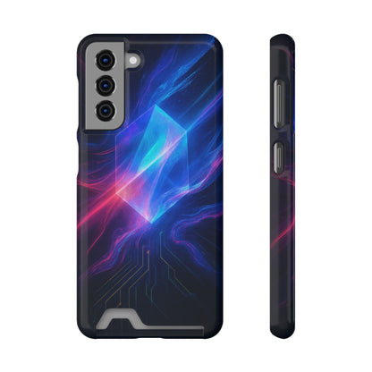 Crystal Silicone • Samsung Galaxy S21 • Tough Case with Card Holder • Wireless Friendly