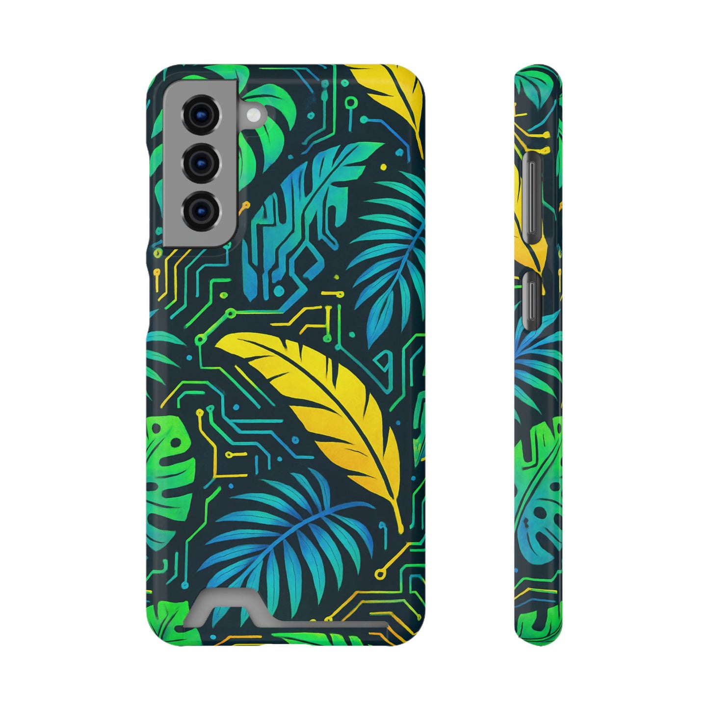 Cyber Tropics • Samsung Galaxy S21 • Tough Case with Card Holder • Wireless Friendly