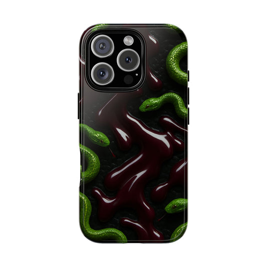 Blood Vipers • Apple iPhone 16 • MagSafe® Tough Case phone case by Black Hat Pixels