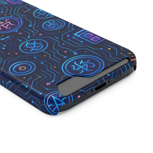 Cypher Glyphs • Apple iPhone 13 • Tough Case with Card Holder • MagSafe®