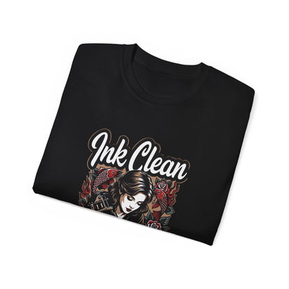 Ink Clean Live Loud  • Tattoo Artist • T-Shirt • Black Hat Pixels • Unisex