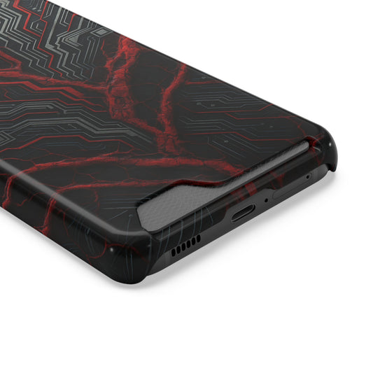 Binary Vein • Samsung Galaxy S22 • Tough Case with Card Holder • Wireless Friendly