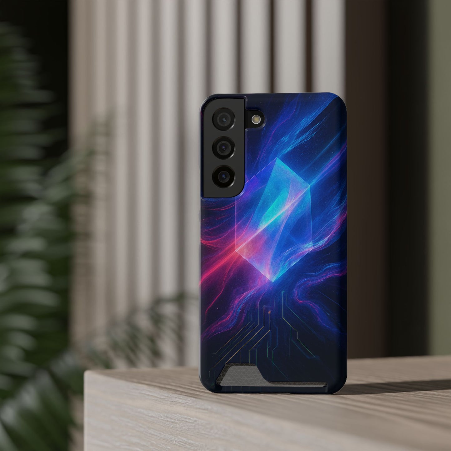 Crystal Silicone • Samsung Galaxy S22 • Tough Case with Card Holder • Wireless Friendly