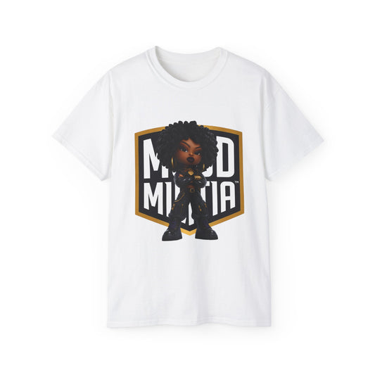 Nyra Vex • Regal Defiance • Mood Militia • T-Shirt • Black Hat Pixels • Unisex