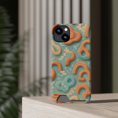 Pixel Clay • Apple iPhone 13 • MagSafe® Tough Case with Card Holder