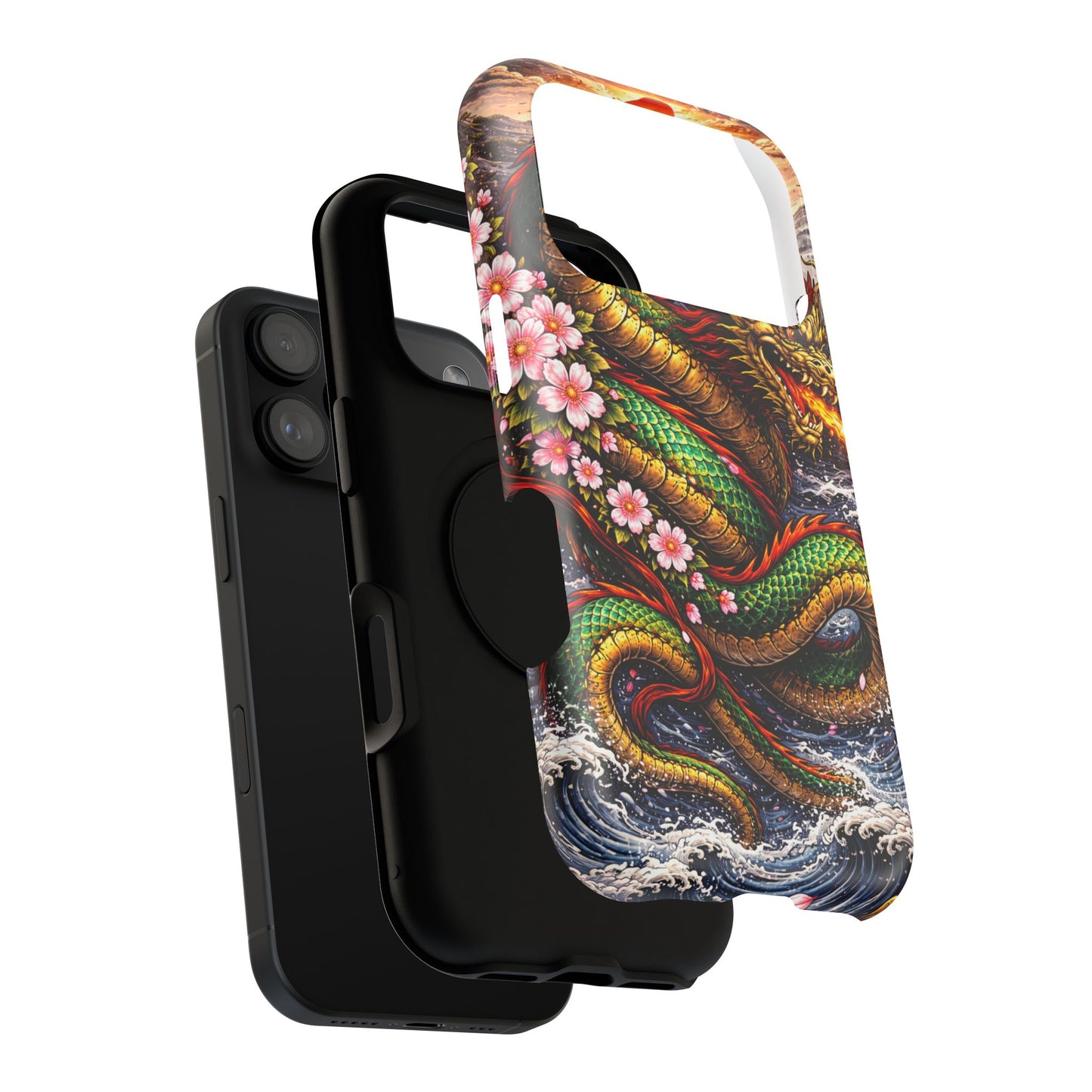 Dragon Oath – Sovereign Flame • Obsidian Irezumi™ • Apple iPhone 17 Pro • MagSafe Tough Case