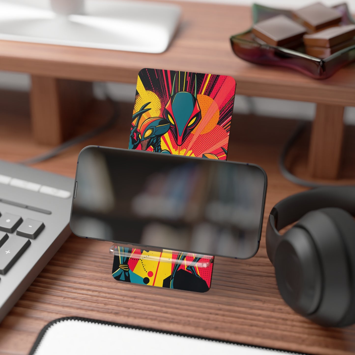 Signal Fang • Smartphone Display Stand tech accessory by Black Hat Pixels