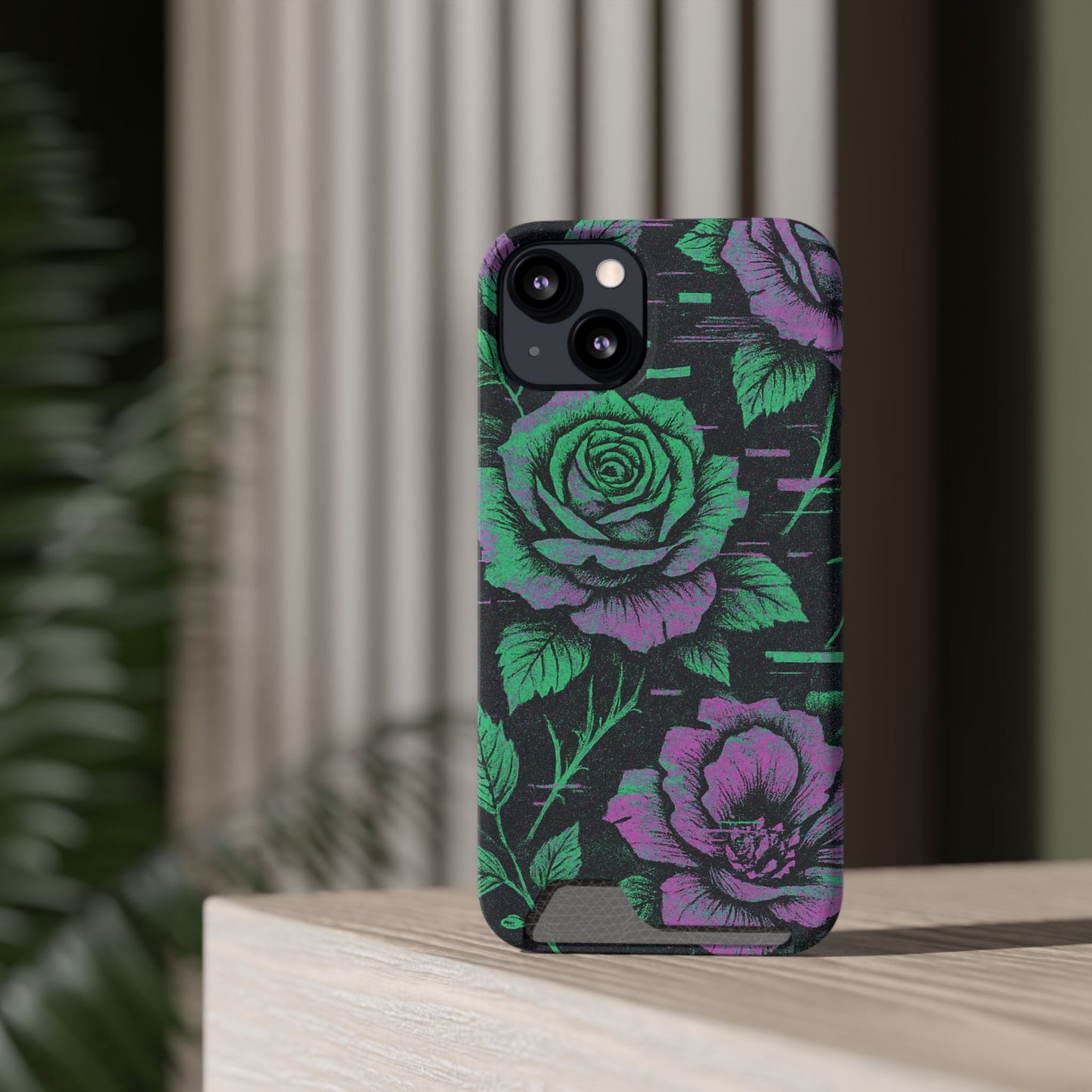 Bruised Blooms • Apple iPhone 13 • Tough Case with Card Holder • MagSafe®