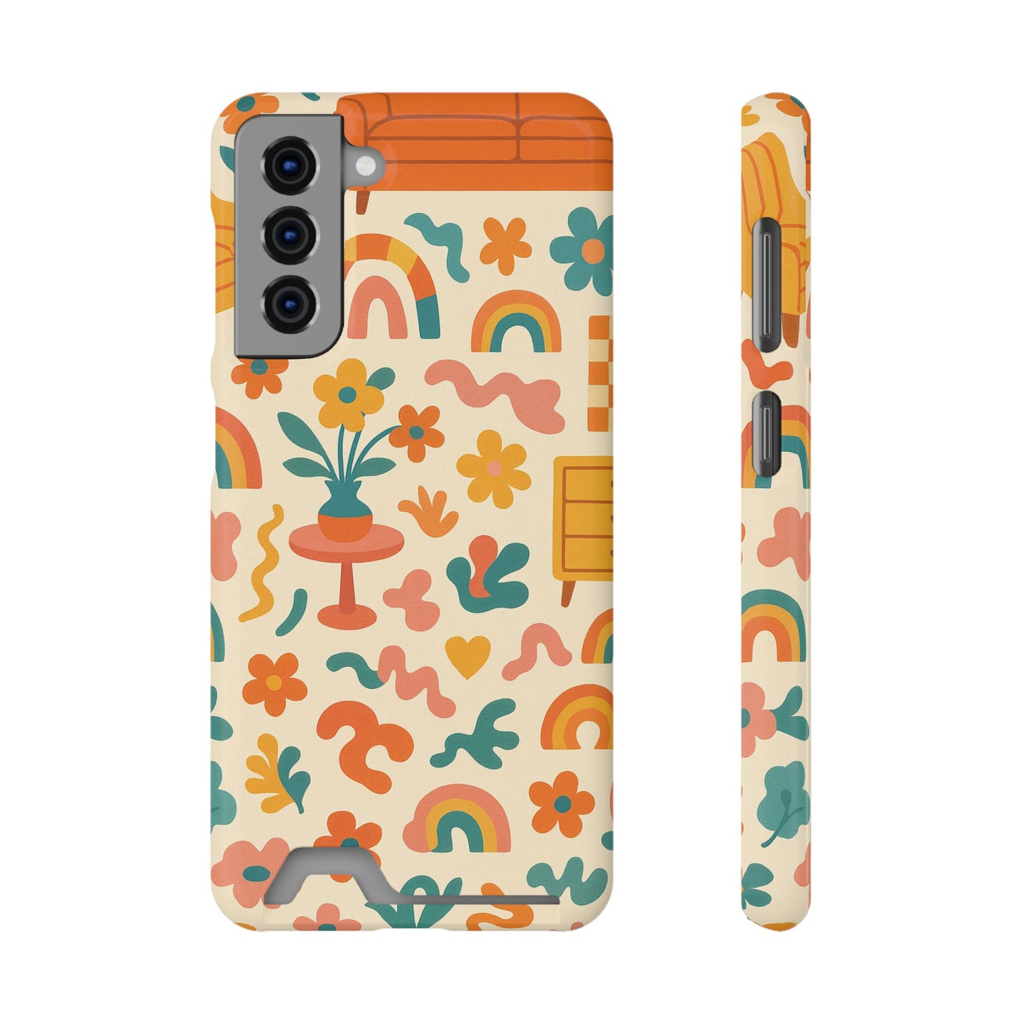Dopamine Decor • Samsung Galaxy S21 • Tough Case with Card Holder • Wireless Friendly