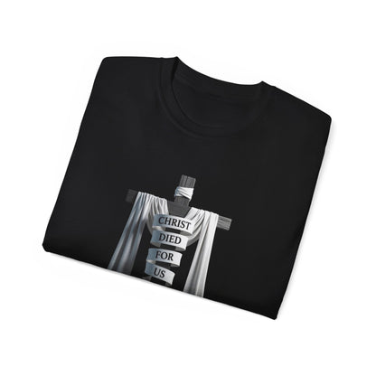 Christ Died For Us v2.0 • Black Hat Pixels • T-Shirt