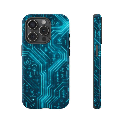 Circuit Glyph • Apple iPhone 15 • MagSafe® Tough Case