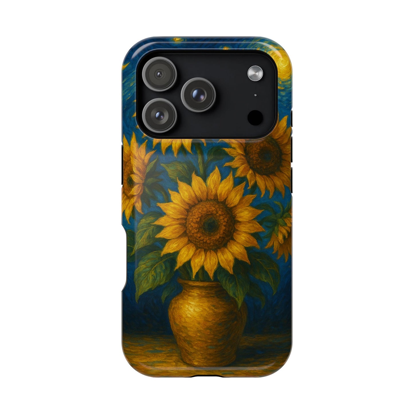 Sunflower Nights • Apple iPhone 17 Pro • MagSafe® Tough Case phone case by Black Hat Pixels
