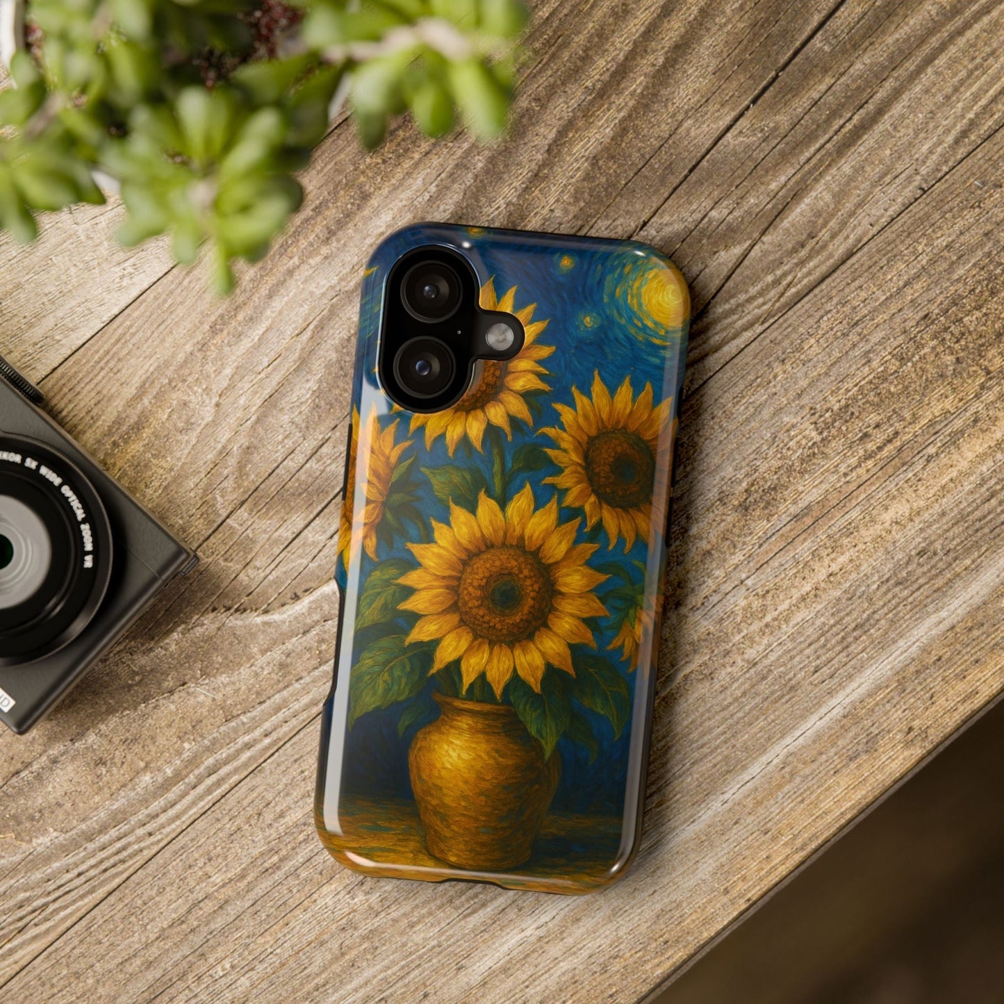 Sunflower Nights • Apple iPhone 17 Pro • MagSafe® Tough Case phone case by Black Hat Pixels