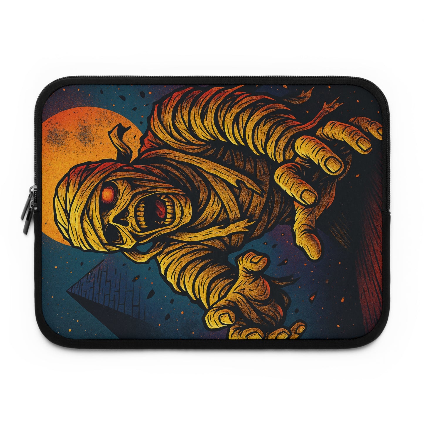 Mystic Mummy • Dual Zipper Laptop Sleeve tech accessory by Black Hat Pixels
