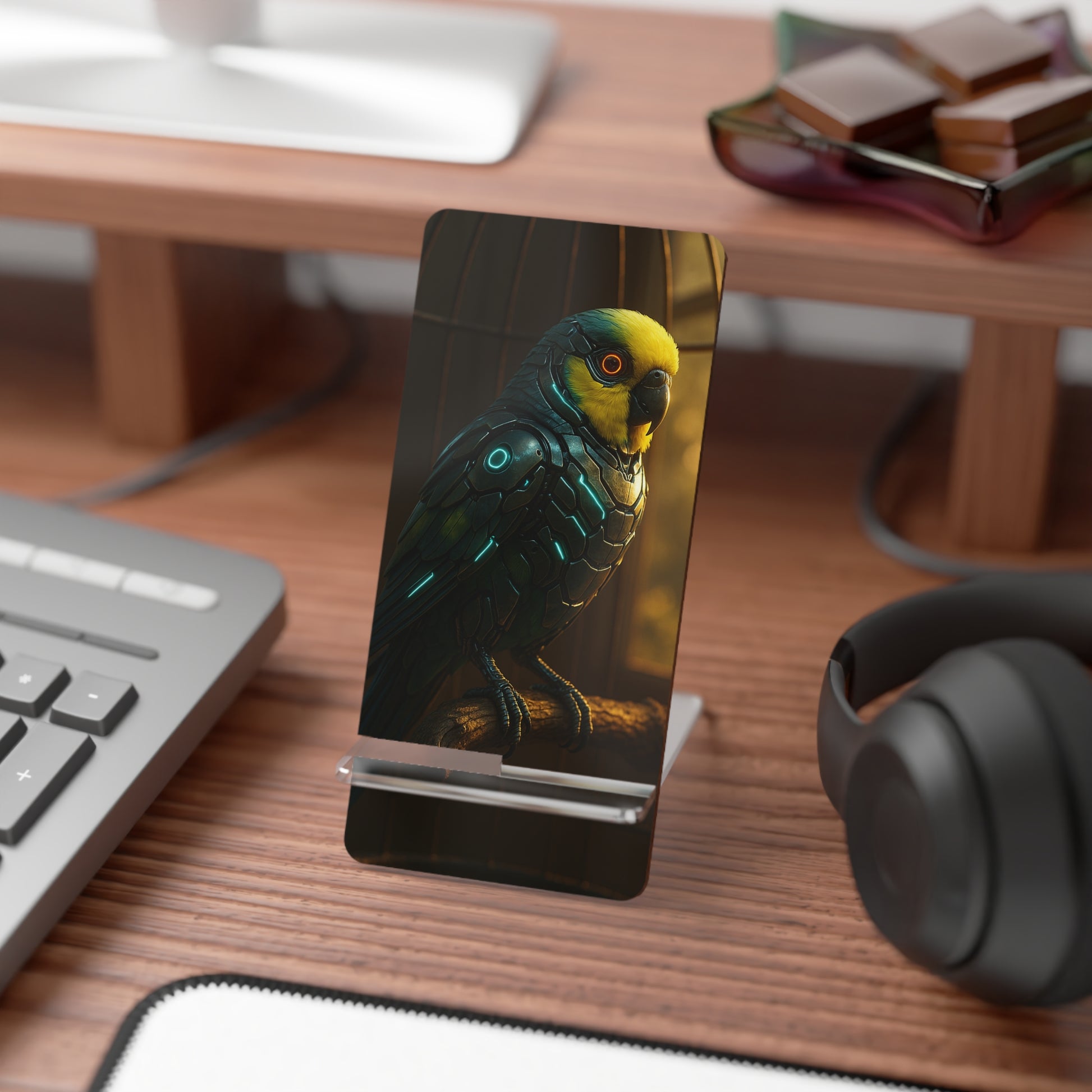 Plasma Beak • Smartphone Display Stand tech accessory by Black Hat Pixels