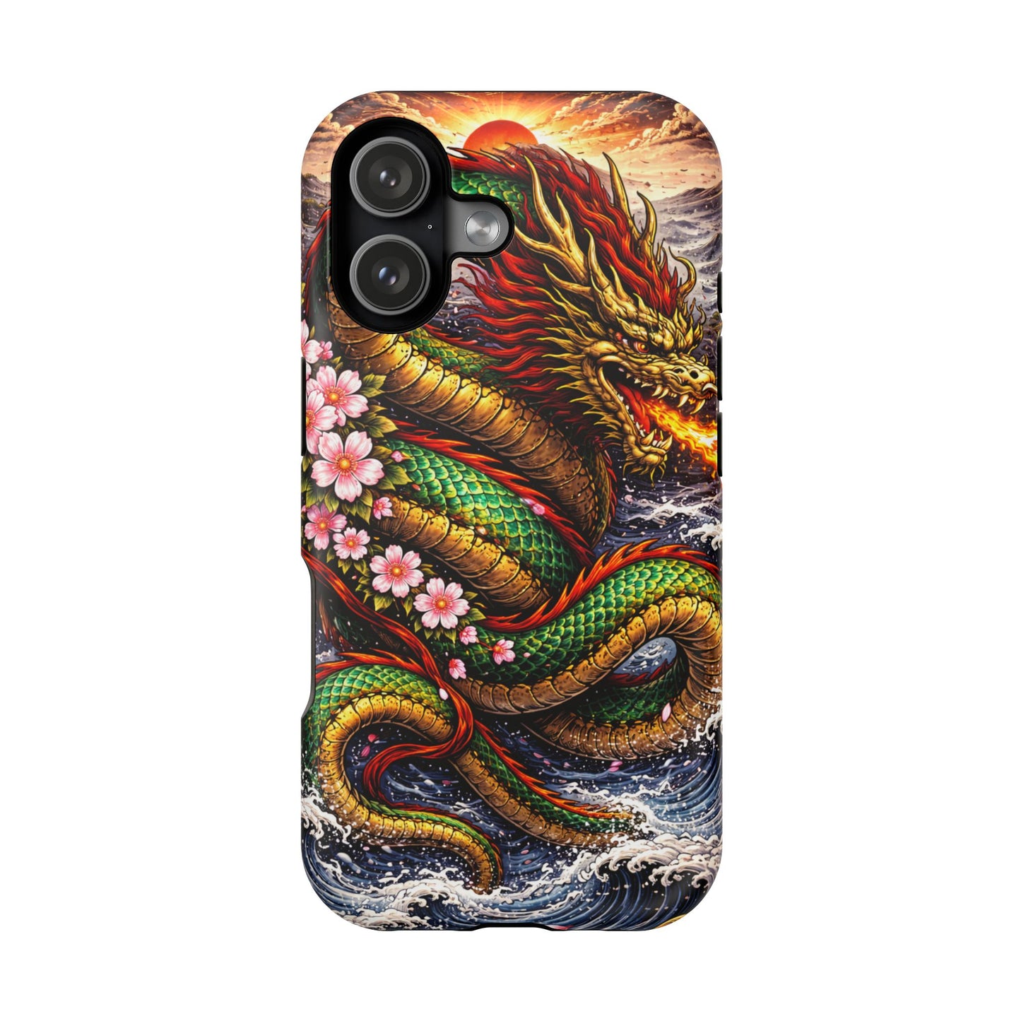 Dragon Oath – Sovereign Flame • Obsidian Irezumi™ • Apple iPhone 17 Pro • MagSafe Tough Case