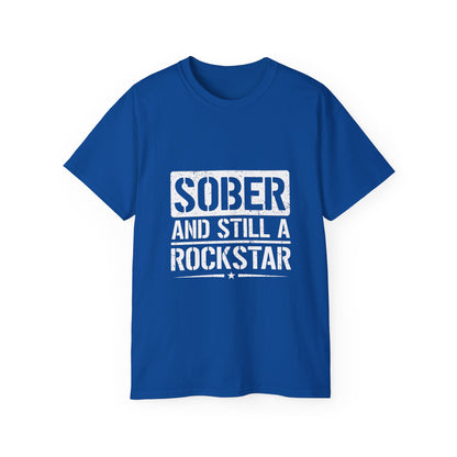 Sober & Still A Rockstar • Recovery Works • T-Shirt