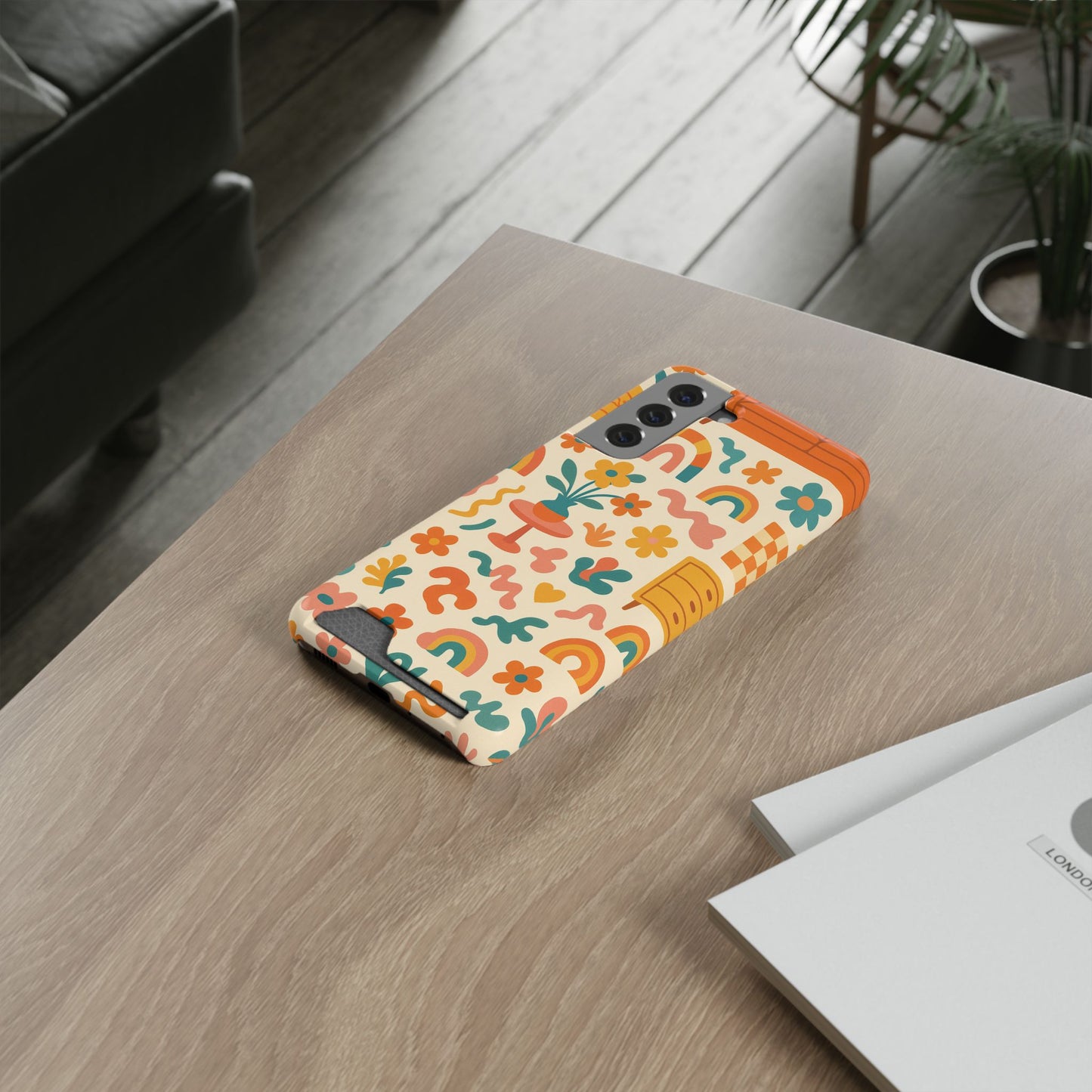 Dopamine Decor • Samsung Galaxy S21 • Tough Case with Card Holder • Wireless Friendly