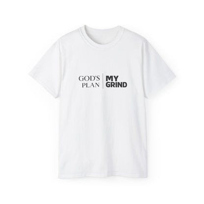 Gods Plan My Grind • God First • T-Shirt • Black Hat Pixels • Unisex