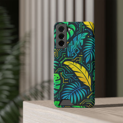 Cyber Tropics • Samsung Galaxy S21 • Tough Case with Card Holder • Wireless Friendly