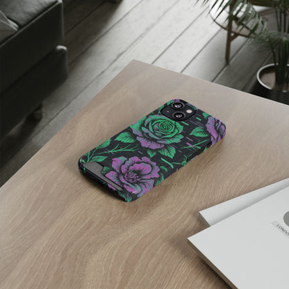 Bruised Blooms • Apple iPhone 13 • Tough Case with Card Holder • MagSafe®