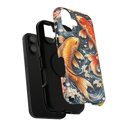 Crimson Current – Bound Reflection • Obsidian Irezumi™ • Apple iPhone 17 Pro • MagSafe Tough Case