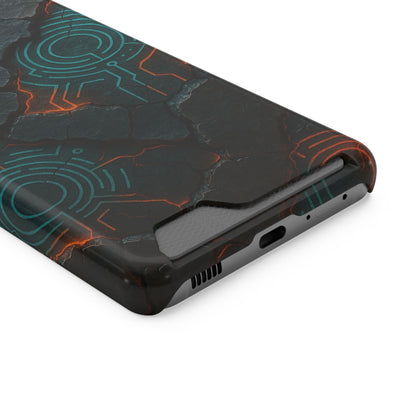 Circuit Eruption • Samsung Galaxy S21 • Tough Case with Card Holder • Wireless Friendly