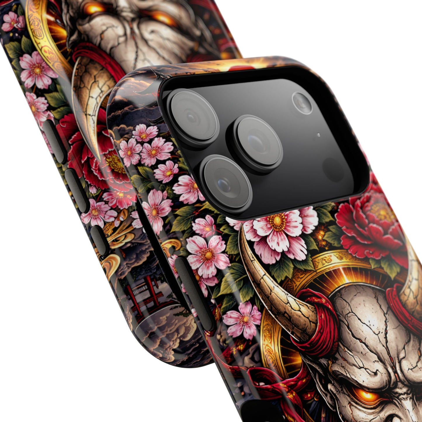 The Watcher – Crimson Discipline • Obsidian Irezumi™ • Apple iPhone 17 Pro • MagSafe Tough Case
