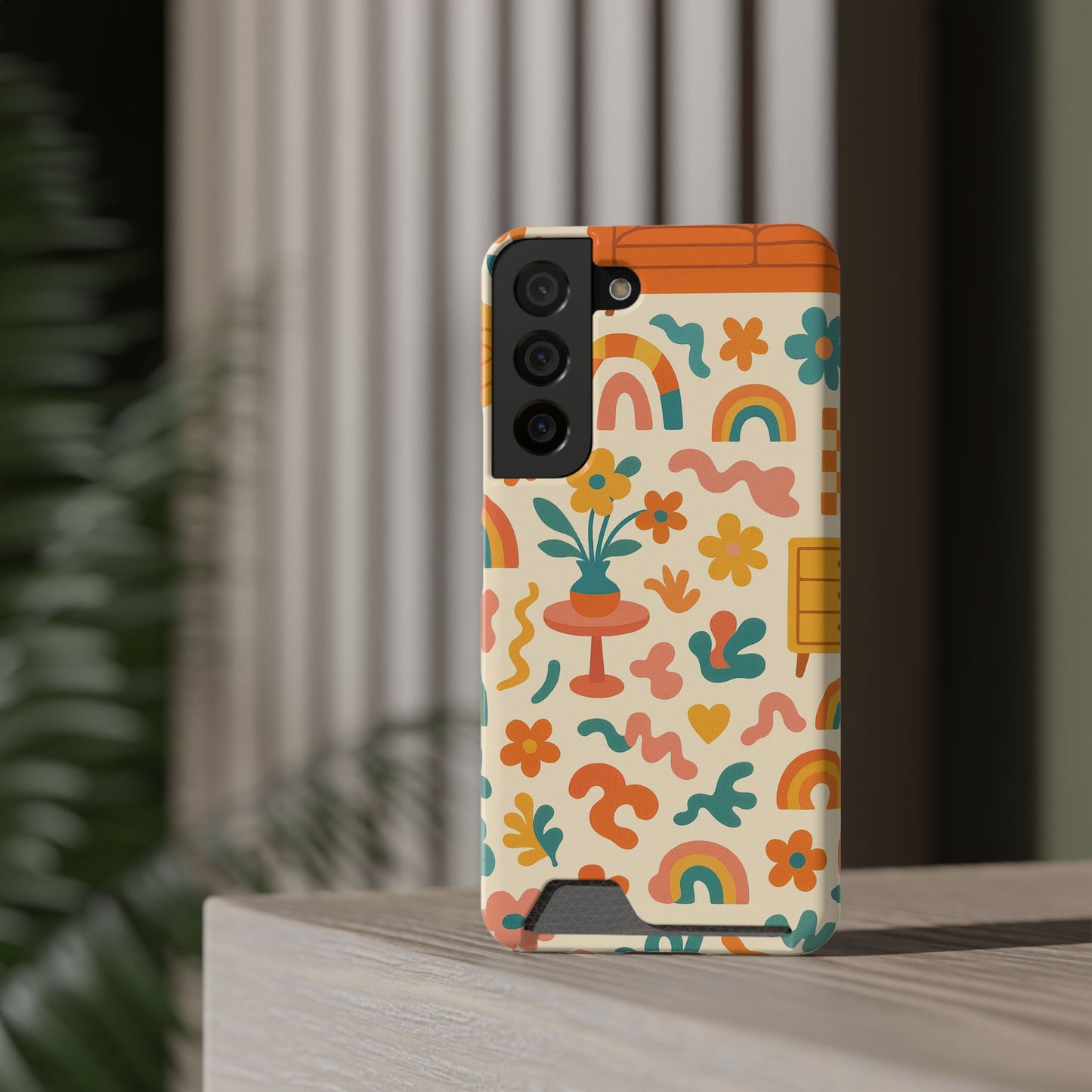 Dopamine Decor • Samsung Galaxy S22 • Tough Case with Card Holder • Wireless Friendly