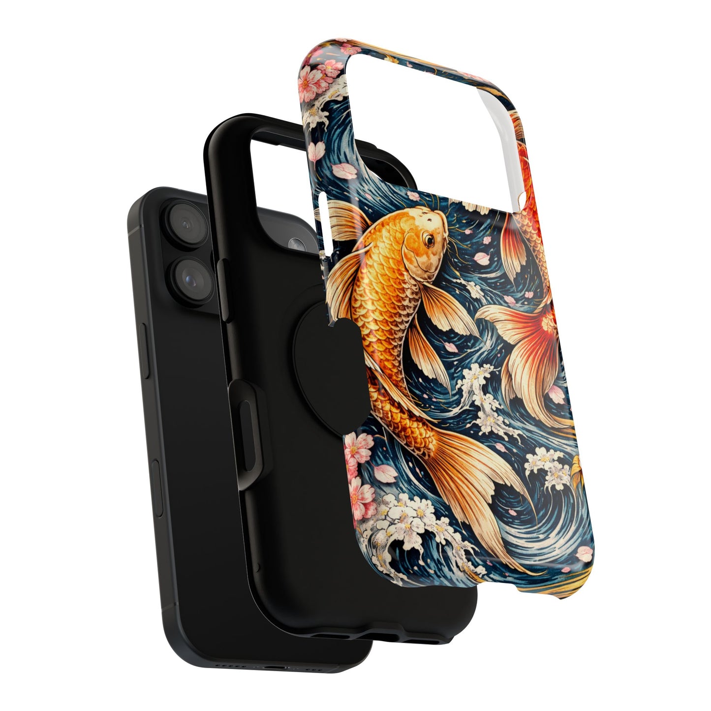 Crimson Current – Bound Reflection • Obsidian Irezumi™ • Apple iPhone 17 Pro • MagSafe Tough Case