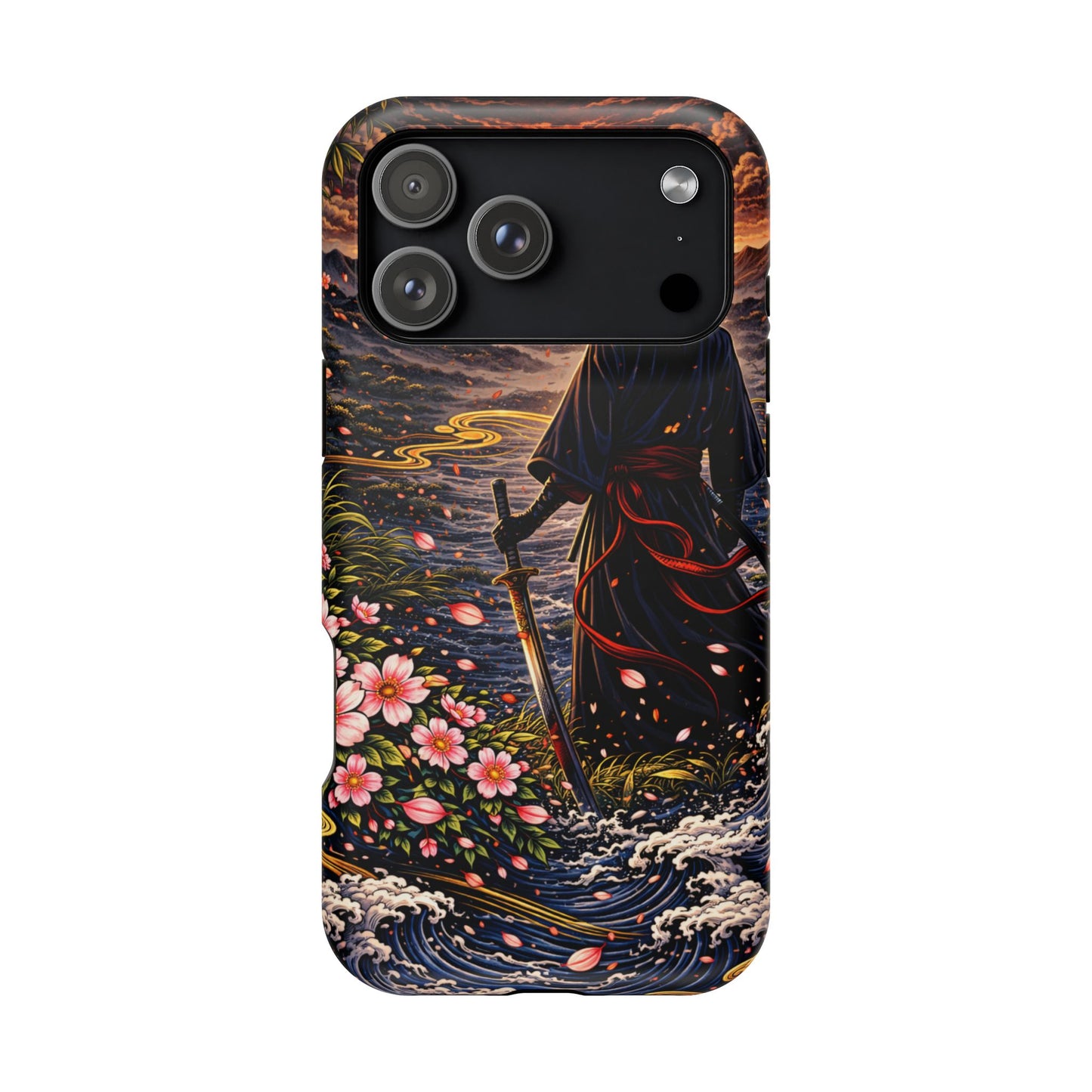 Silent Path – Measured Resolve • Obsidian Irezumi™ • Apple iPhone 17 Pro • MagSafe Tough Case