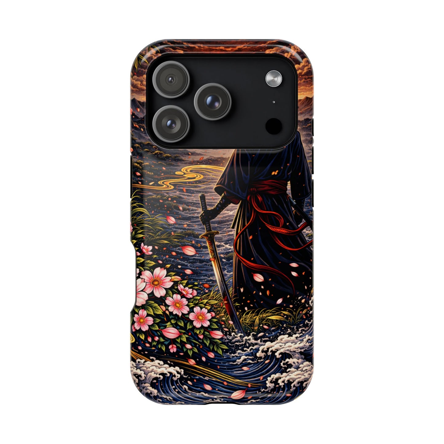 Silent Path – Measured Resolve • Obsidian Irezumi™ • Apple iPhone 17 Pro • MagSafe Tough Case