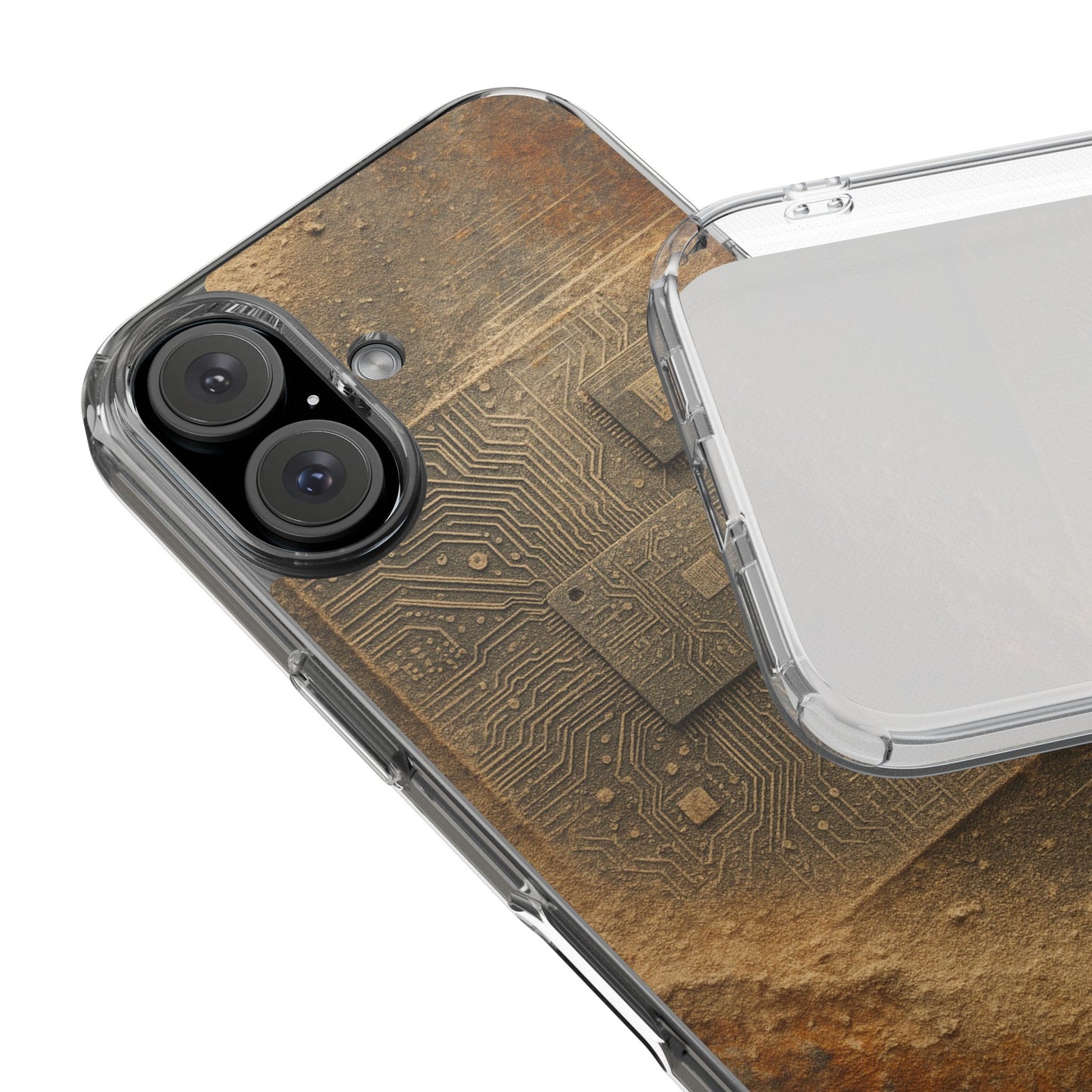 Sand Circuit • Apple iPhone 16 • Clear Case
