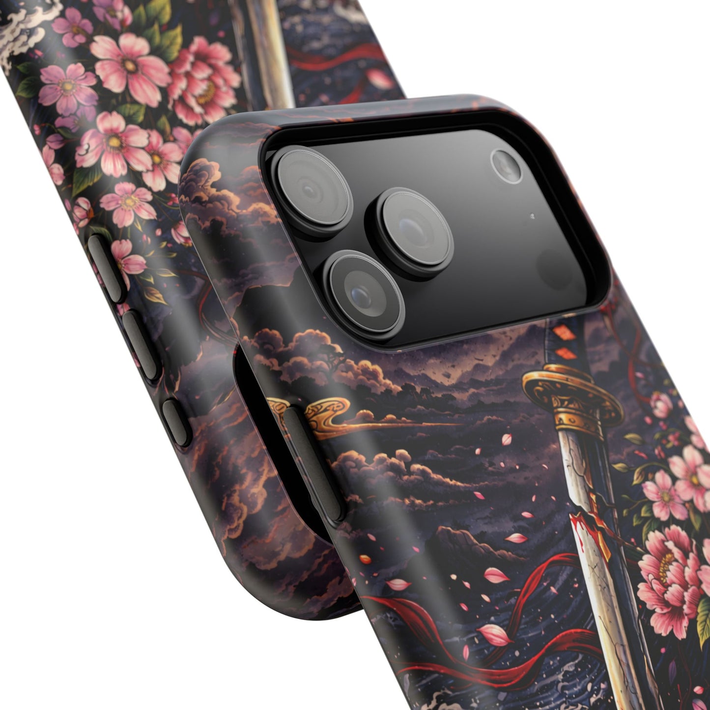 Forged Edge – Fractured Oath • Obsidian Irezumi™ • Apple iPhone 17 Pro • MagSafe Tough Case
