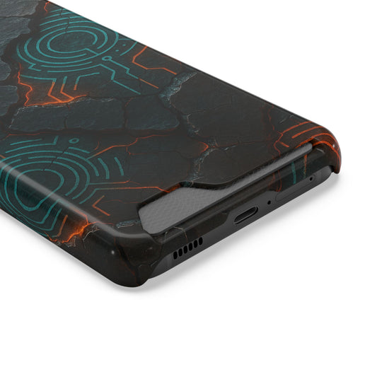Circuit Eruption • Samsung Galaxy S22 • Tough Case with Card Holder • Wireless Friendly
